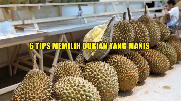 Durian banyak matang manis daging memilih cara dan